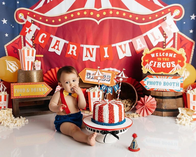 Circus Cake Smash First Birthday CT Cake Smash