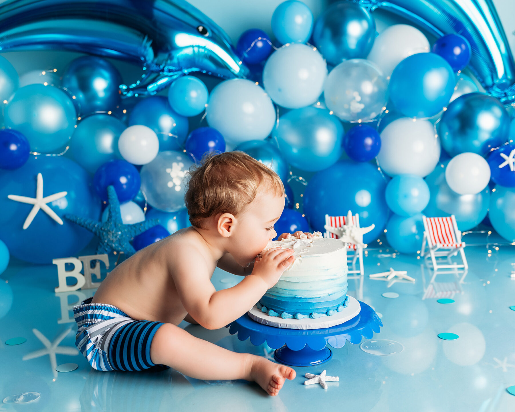 outdoor cake smash first birthday