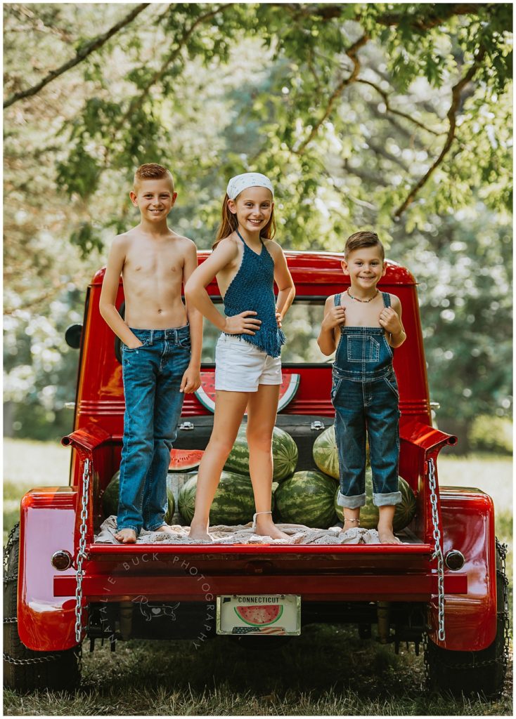Connecticut Family Photographer Mini Sessions Red Truck Watermelon Fall & Holiday Mini Sessions