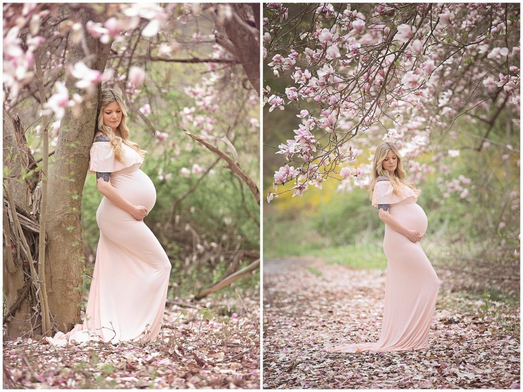 Spring Blossom Maternity Session - CT Maternity Pregnancy Photographer