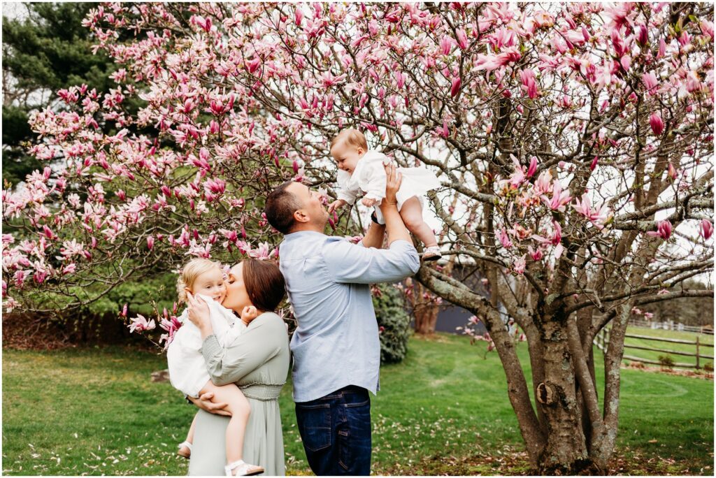 Spring Magnolia Family Session Best Connecticut and New York 