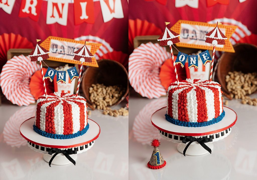 Circus Cake Smash - Best First Birthday Photographer in Connecticut & New York