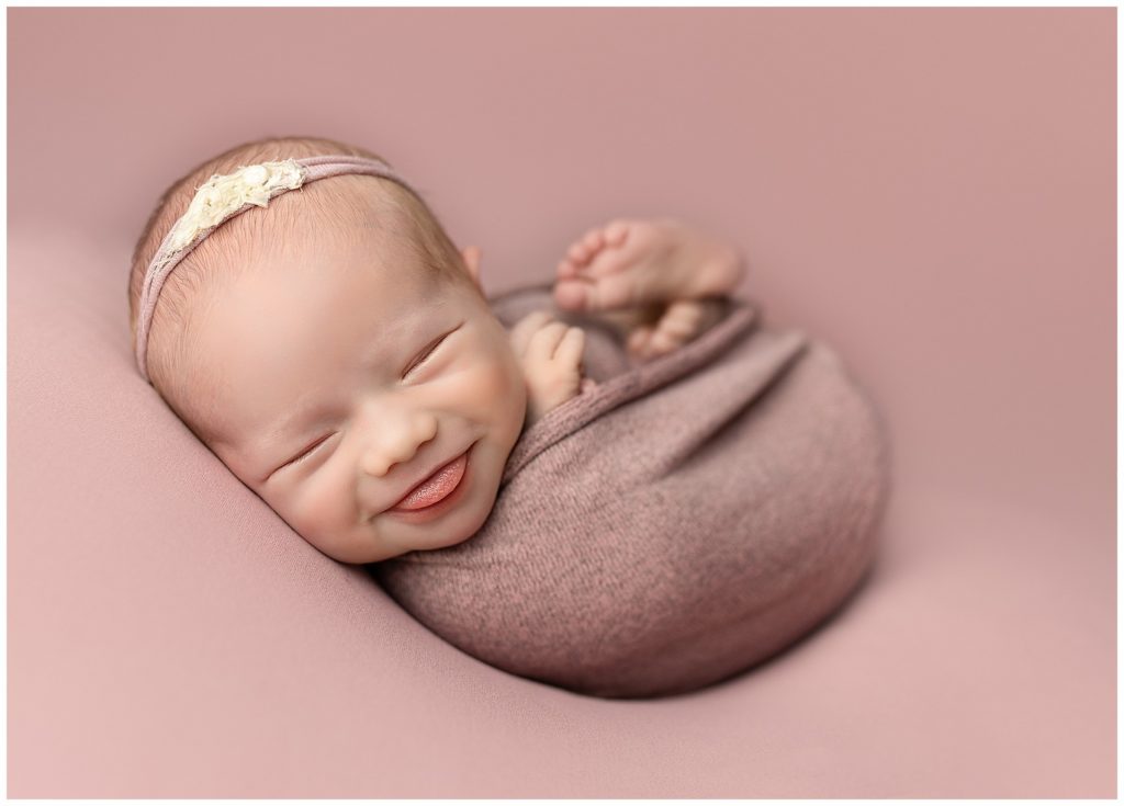 One Happy Newborn - CT Newborn Infant Photographer Litchfield County CT, Fairfield County CT, Westchester County NY