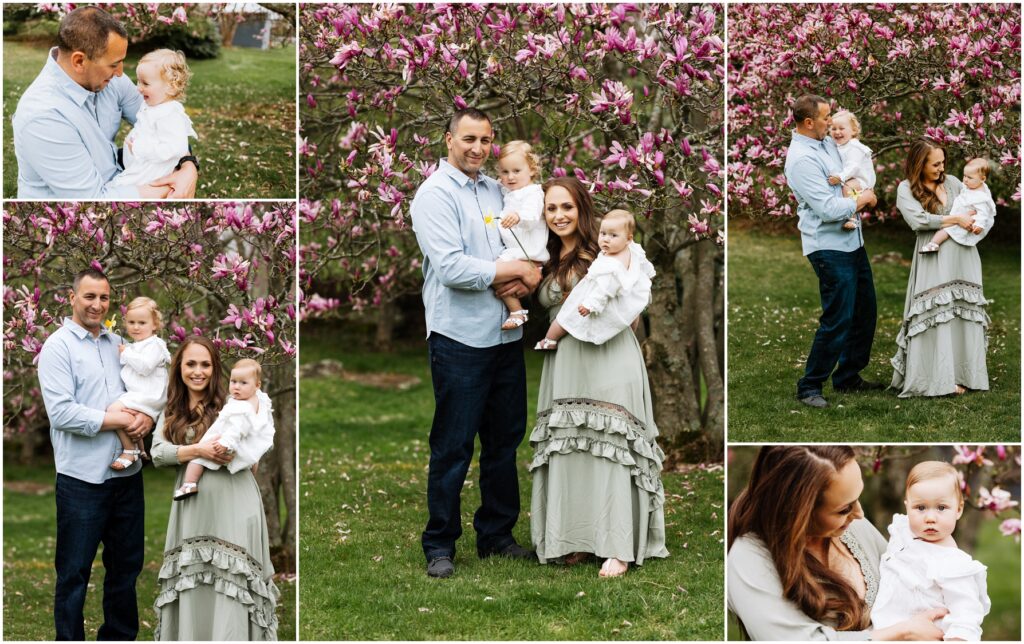 Spring Magnolia Family Session Best Connecticut and New York