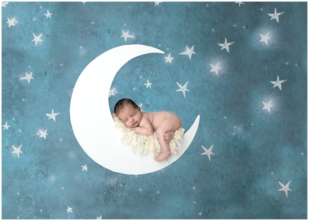 CT Newborn & Maternity Photographer - Litchfield and Fairfield County Connecticut - Baby on the Moon